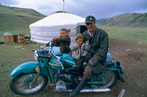 Mongolia, Arkhangai province, nomaic family.