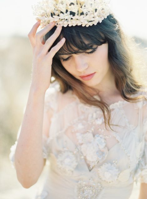 Wax-Bud-Tiara-Claire-Pettibone-Beach-Wedding